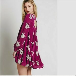 FREE PEOPLE Emma Embroidered Floral Swing Dress M